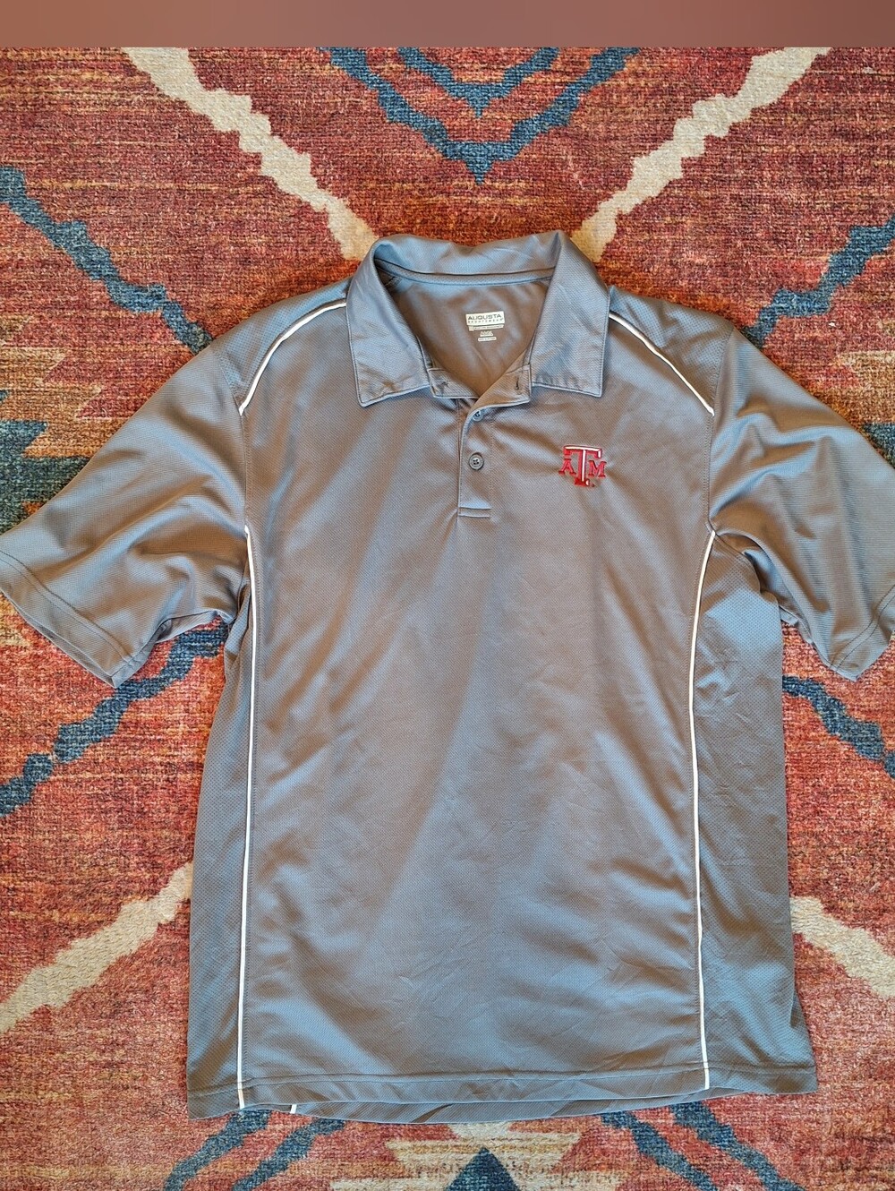 Texas A&M Aggies Gray Short-Sleeve Polo Shirt